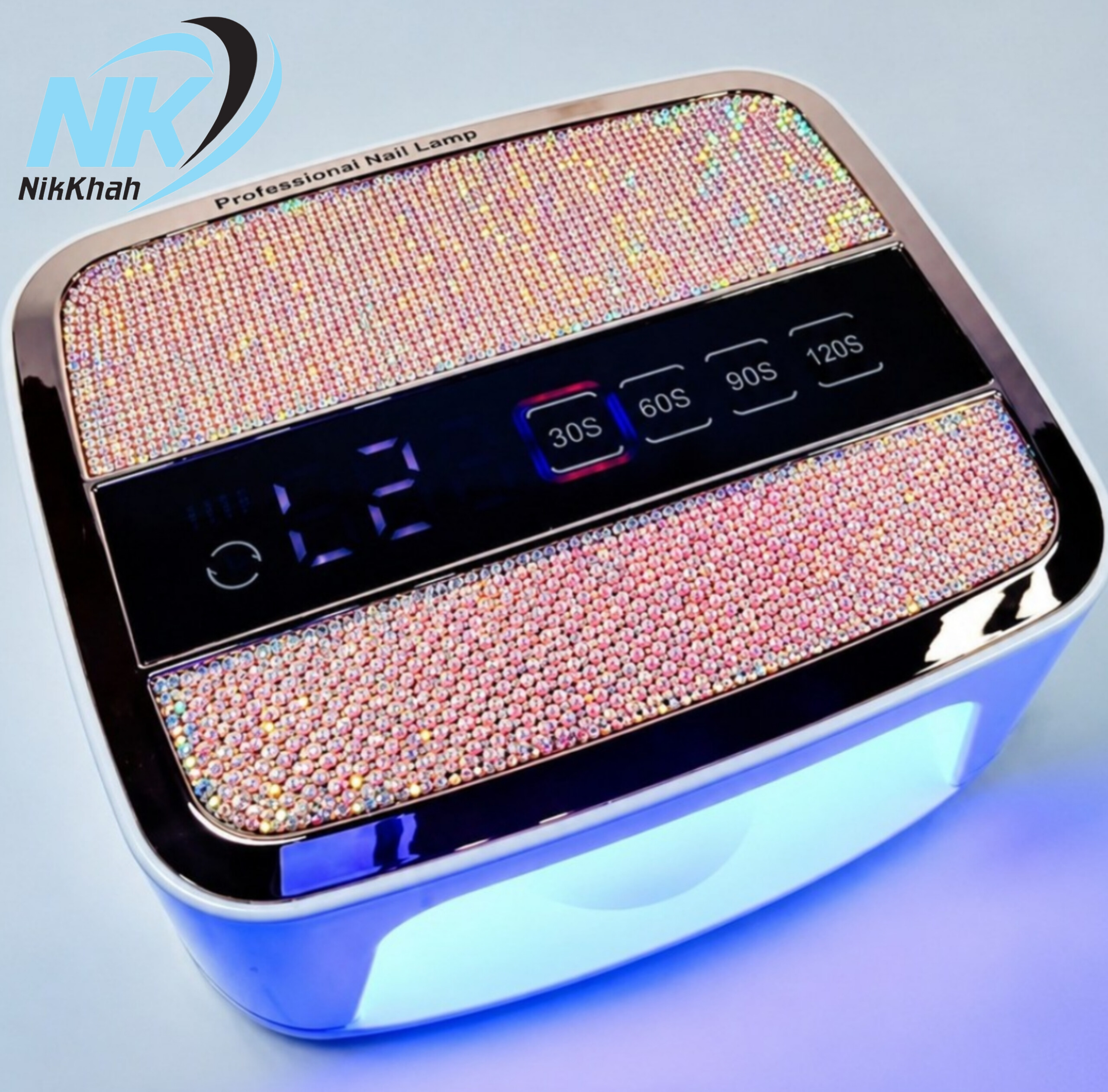 دستگاه  یووی UV/LED نگین‌دار 168 وات شارژی